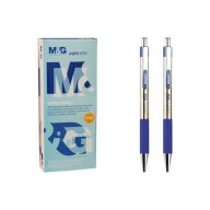   Golyóstoll, 0,7 mm, nyomógombos, M&G "Alpha", kék