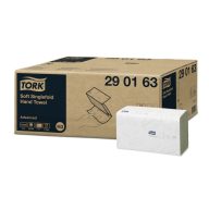  Kéztörlő 2 rétegű Z hajtogatású 250 lap/csomag 15 csomag/karton Soft Singlefold H3 Tork_290163 fehér